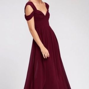 Burgundy bridesmaids dress